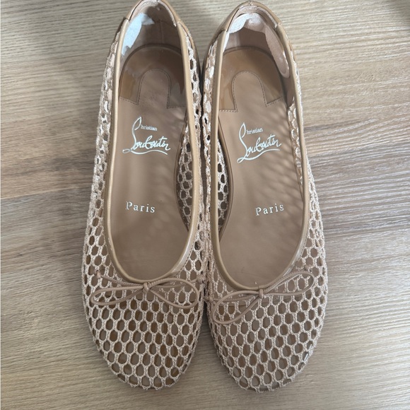 Christian Louboutin Beige Sweetie Jane Mesh Ballet Flat 37 - Picture 10 of 15